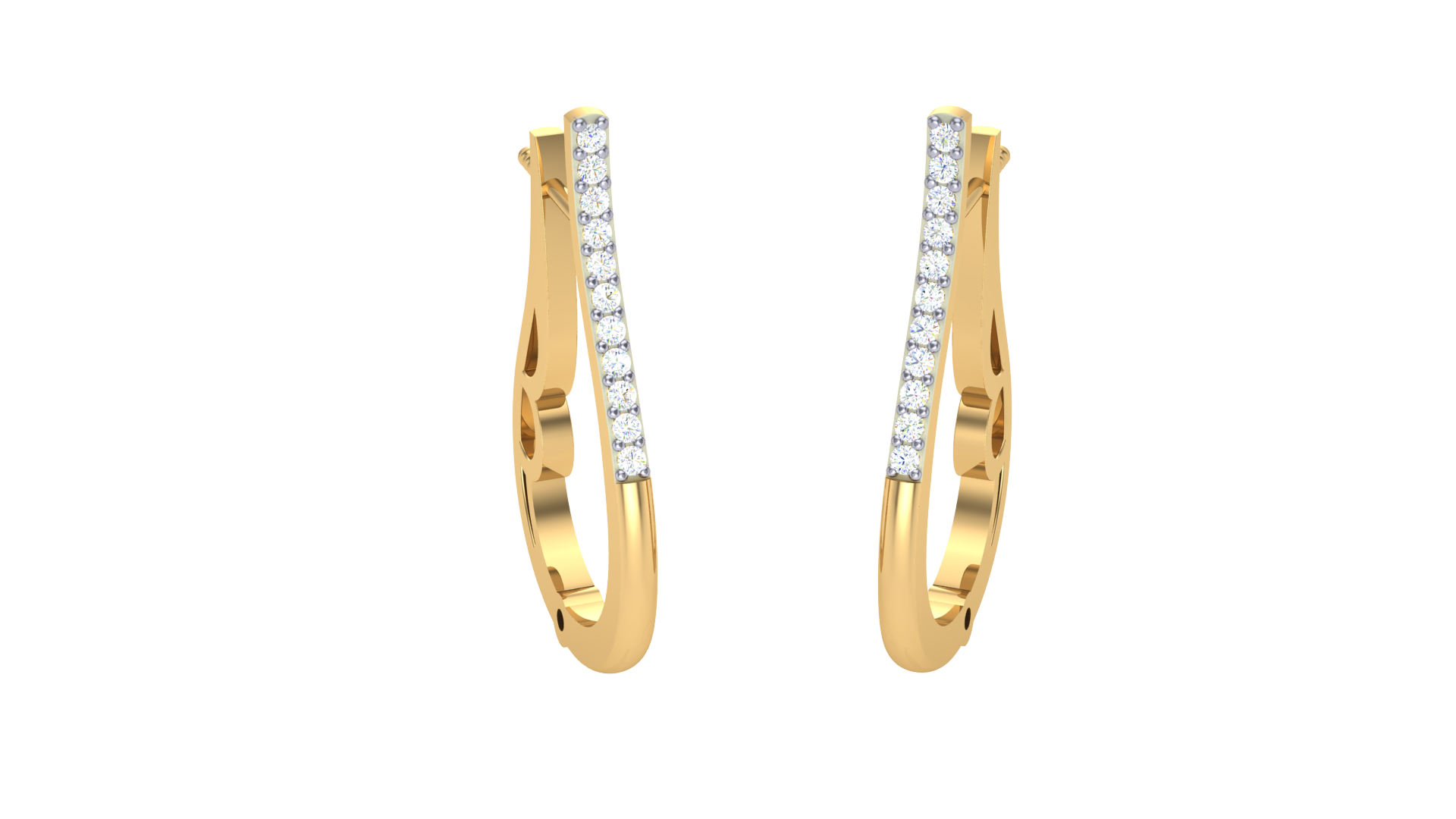 Gold Wt(18K) 4.18 gms | Diamonds 0.18 ct. Small Studs Earrings are classic, minimalist gold or diamond accessories for daily, elegant wear