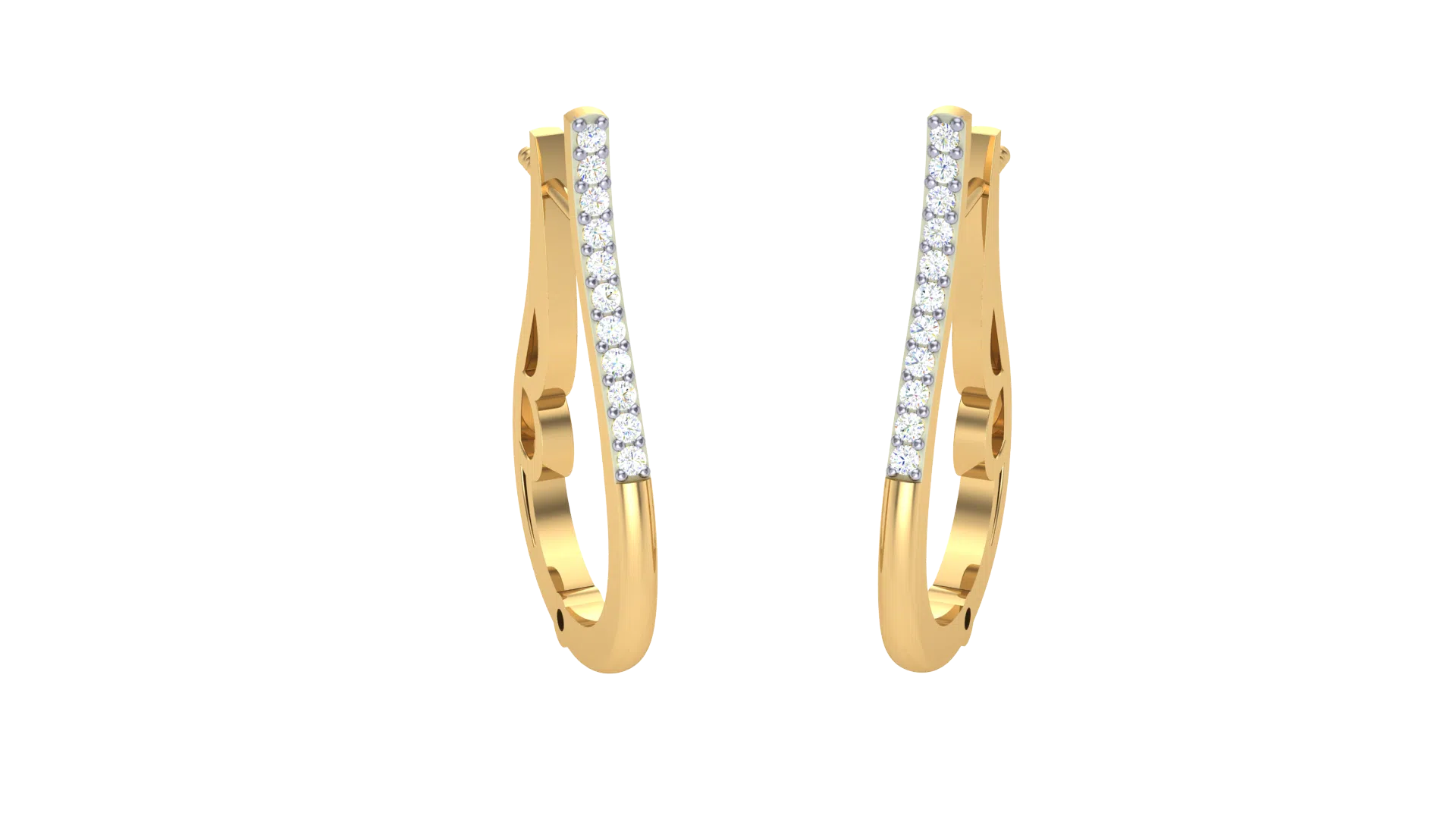 Gold Wt(18K) 4.18 gms | Diamonds 0.18 ct. Small Studs Earrings are classic, minimalist gold or diamond accessories for daily, elegant wear