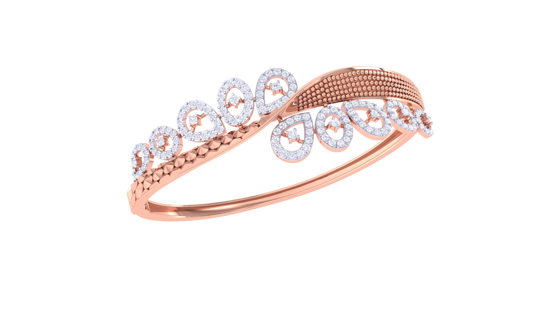 Gold Wt (18K) - 29.1 gms | Diamonds : 1.45 ct | The Floralis Bracelet features exquisite floral-inspired design with sparkling diamonds, perfect elegance.