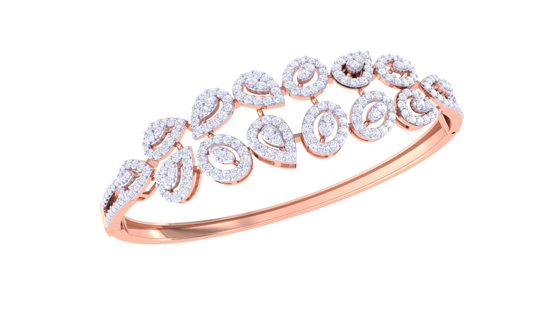 Gold Wt (18K) - 22.2 gms | Diamonds : 2.03 ct | The Petalia Bracelet features delicate petal-inspired gold design, blending classic and modern elegance
