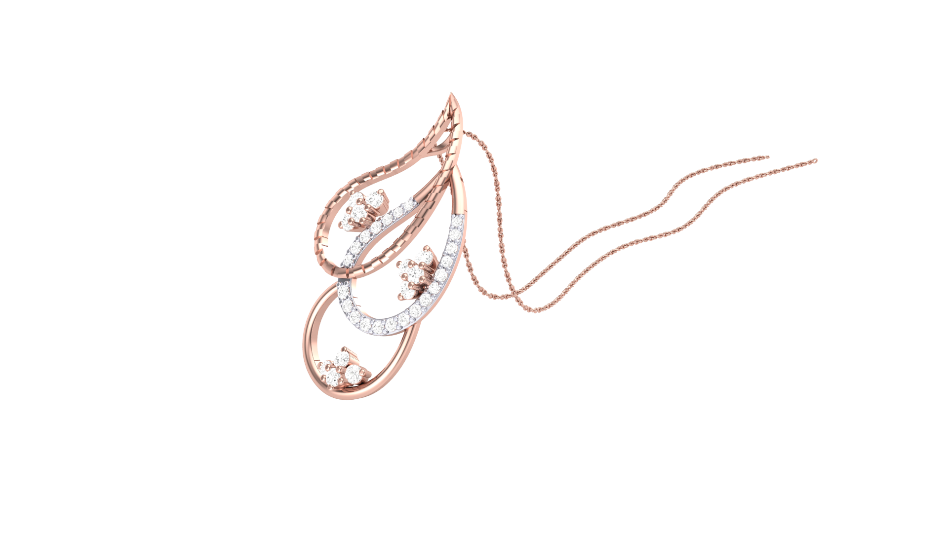 Gold Total Wt - 18K (750 cl) -2.5 gms
Diamonds in ct :0.35
Luxury 3 Tier Gold and Diamond Pendant offers elegant, graduated diamond clusters in premium gold for ultimate sophistication.