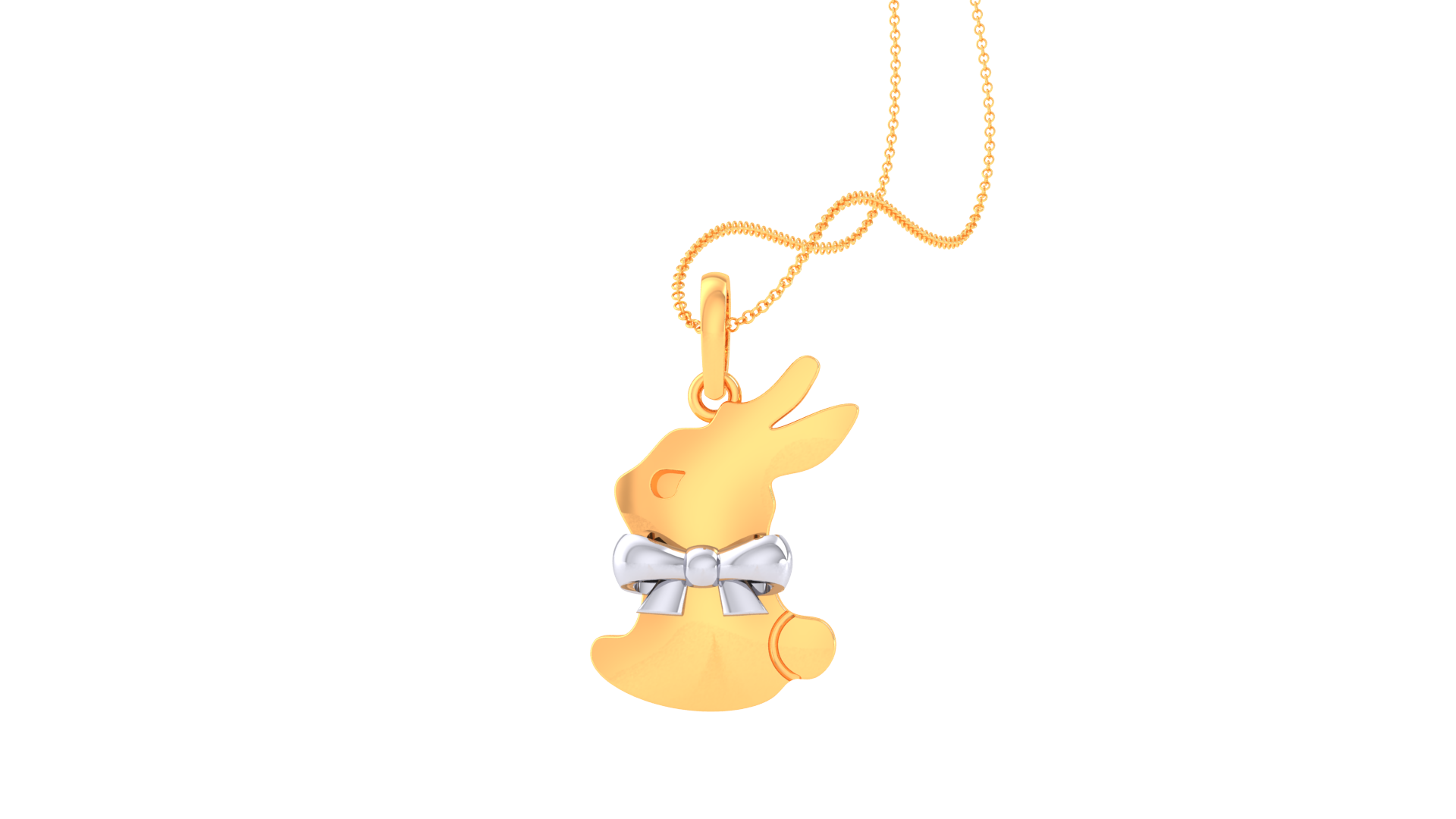 Gold Total Wt - 18K (750 cl) - 2 gms
Diamonds in ct :0.03
Charming Gold Rabbit Pendant features a whimsical rabbit motif crafted in elegant gold.