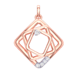Luxe Trio Square Diamond Pendant