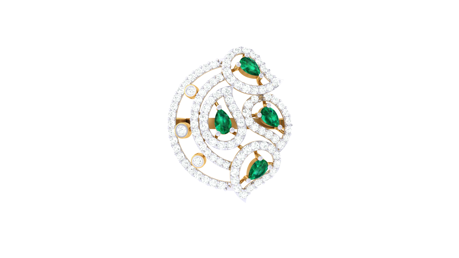 Gold Wt (18K) - 5.2gms | Diamonds : 1.02 ct |
Emerald Enchantment Diamond Ring