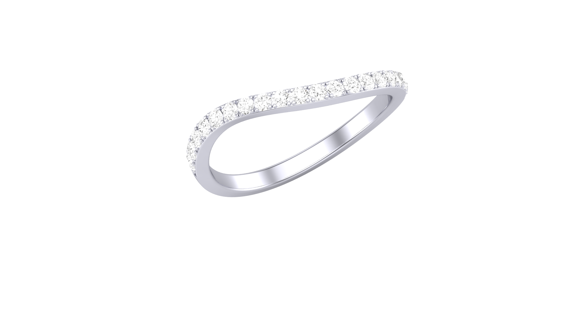 Gold Wt(18K) 1.8 gms | Diamonds 0.23 ct. Radiant Ripple Diamond Band