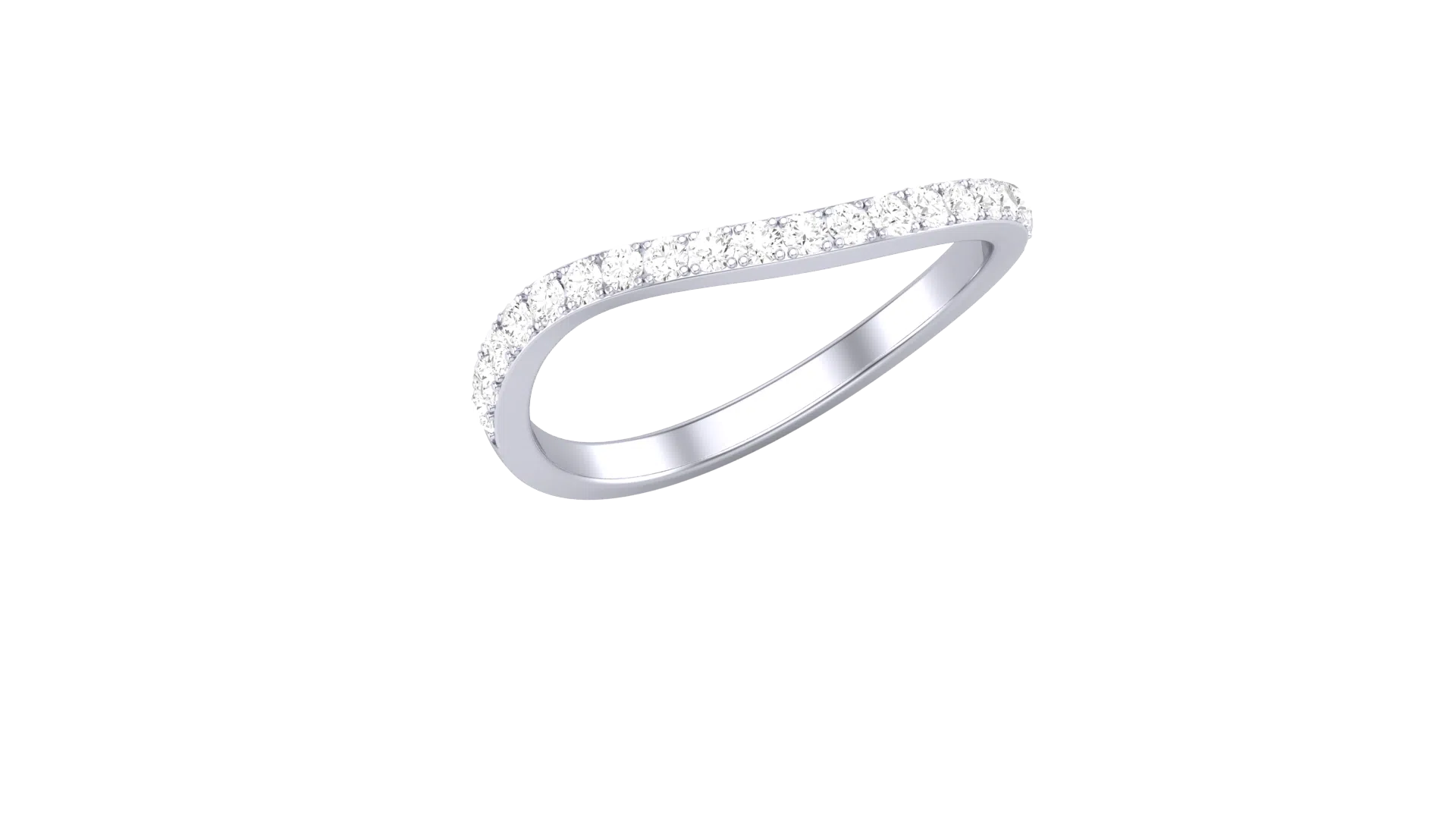 Gold Wt(18K) 1.8 gms | Diamonds 0.23 ct. Radiant Ripple Diamond Band