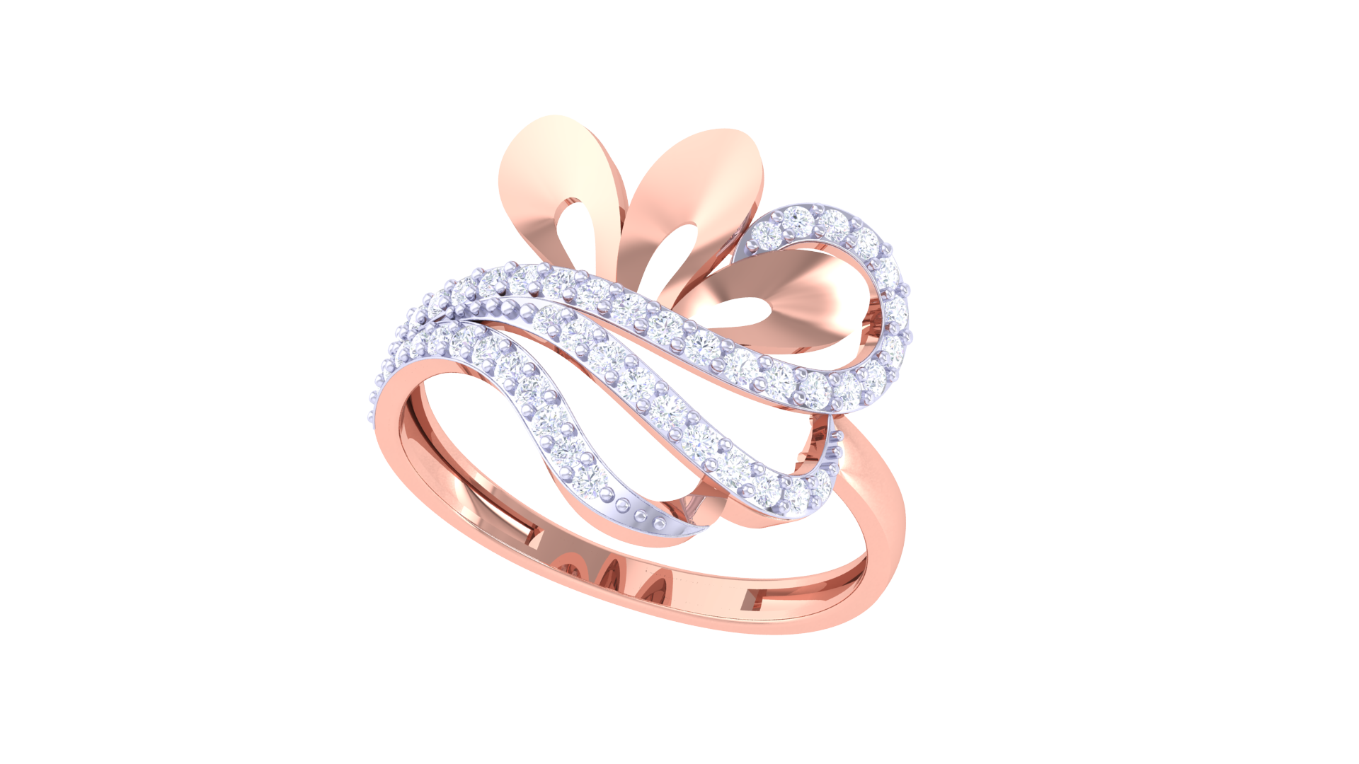 Gold Wt (18K) - 3.4gms | Diamonds : 0.36 ct |
Ethereal Floral Diamond Ring